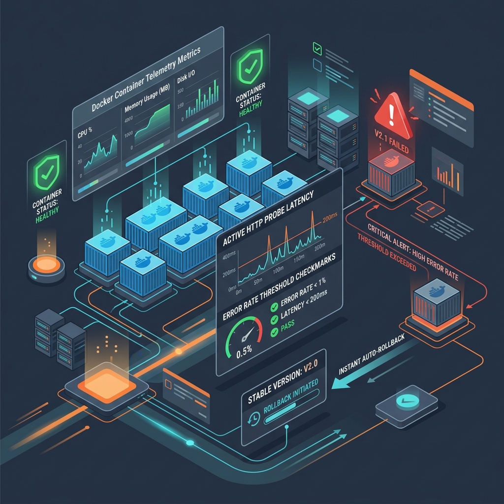 Automated Container Health Monitoring & Rollback Architecture